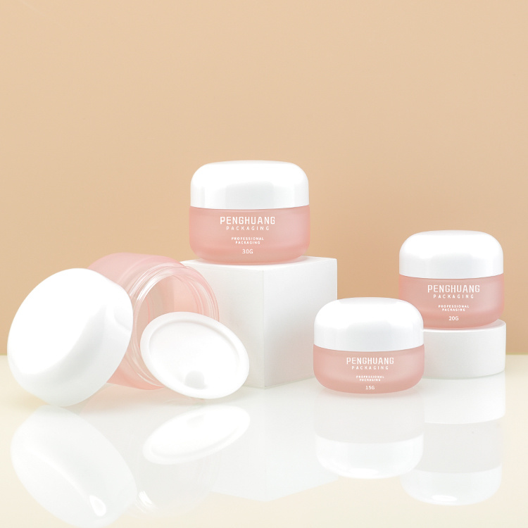 Cosmetic packaging — Luxury Luxury Cosmetic Amber Glass Jar with Lid 15/20/30/50g Skincare Face Body Cream Container for Facial Cleanser (2)