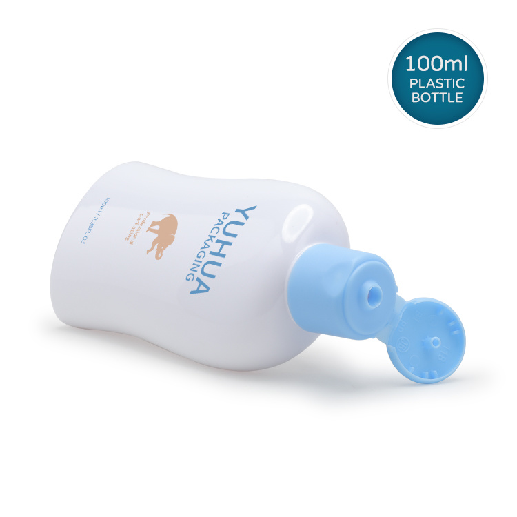Cosmetic packaging — Factory Direct Sale Flip Cap Squeeze Bottle PET Shampoo Bottle 100ml Rectangle Body Wash Plastic Bottle (6)