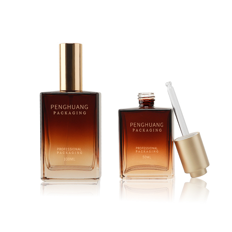 Cosmetic packaging — Free Sample 30ml Clear Square Glass Essential Oil Eye Drop & Skin Care Serum Dropper Bottle (6)