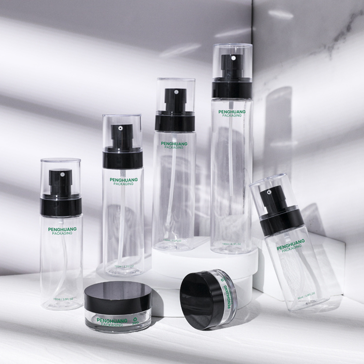 Cosmetic packaging — OEM Cosmetic Packaging Plastic Lotion Pump Bottle 100ml 150ml 180ml Luxury Skincare with Screen Printing (5)