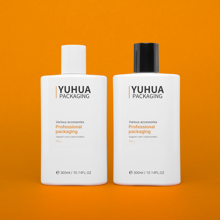 Cosmetic packaging — Recycled Cosmetic Packaging 250ml 300ml PET Flat Shoulder square Bottle with Press Lotion Pump Plastic Shampoo Bottle (2)
