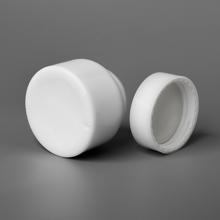 Cosmetic packaging — High End Opal White Porcelain 50g Round Jars Container Cosmetic Packaging Set for Skin Care Jar with White Smooth Lid (5)