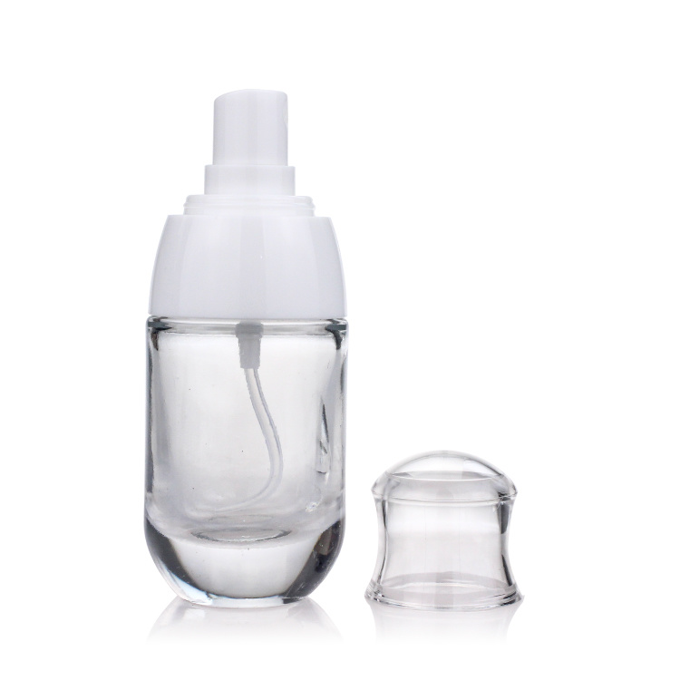 Cosmetic packaging — Bottles Foundation Bottle Pump 30ml Empty Glass with Plastic Glass Products Pump with Cap,pump Sprayer Cosmetic Black Cap CN;GUA (3)