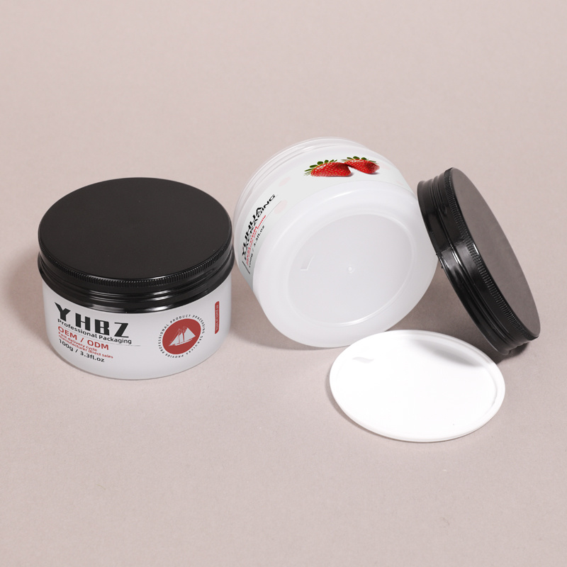 Cosmetic packaging — Custom 100g Plastic Cream Jar Eco Friendly Plastic Cosmetic Packaging Empty Body Butter Jar (3)