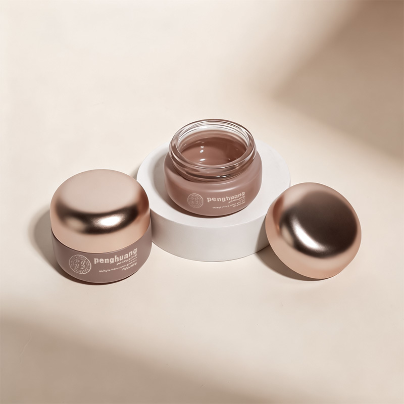 Cosmetic packaging — New Style 15/20/30/50g Eye Cream Facial Scrub Jar Glass Container Rose Gold Electroplated Lid Cosmetic Packaging Skin Care (3)