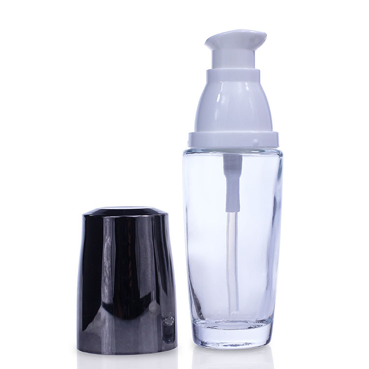 Cosmetic packaging — wholesale 30ml empty liquid foundation makeup glass bottle foundation glass cosmetic lotion bottles 1oz (2)