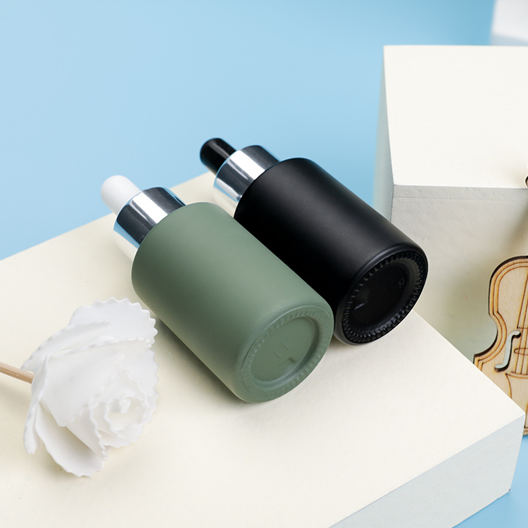 Cosmetic packaging — Personal care  30ml  colored glass dropper bottle serum dropper bottle with rubber stopper pipette can be OEM/ODM design (4)