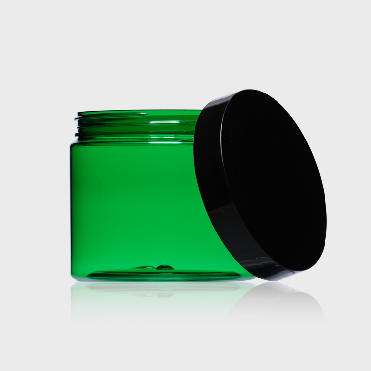 Cosmetic packaging — PET Green Empty Packaging Jar Containers 480ml 16oz Skin Care Cream Recycling Plastic Round Customized Accepted (4)