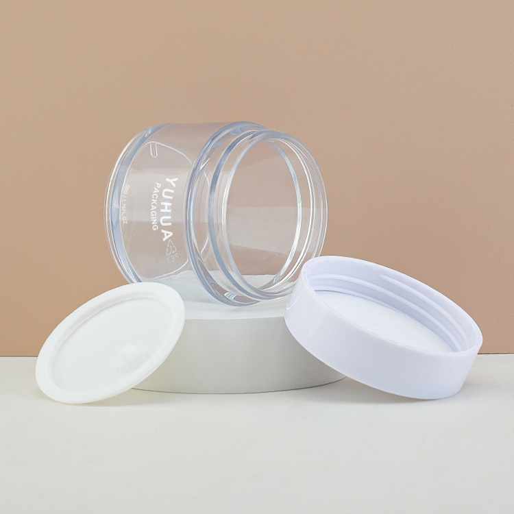 Cosmetic packaging — Wholesale Facy Cream Jars 50g Recycled Cosmetic Cream Jars with Lids Pet Plastic Jar for Face Eye Cream Exfoliating Scrub (3)