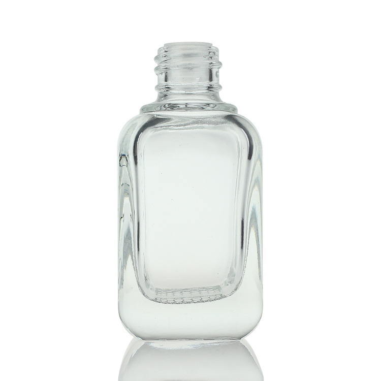 Cosmetic packaging — 50ml clear square essential oil serum glass bottle with push button dropper (3)