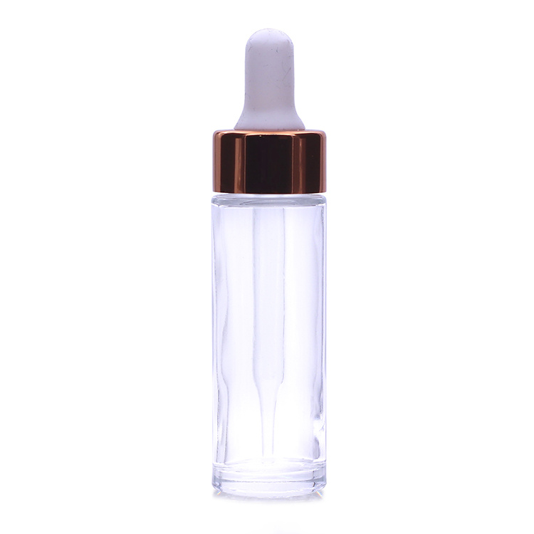 Cosmetic packaging — factory OEM  Clear Transparentl Serum oil Glass Dropper Bottle Cosmetic Package Face Serum Glass Bottle with Dropper (4)