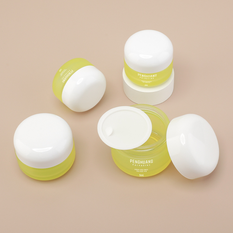 Cosmetic packaging — Manufacturer's Transparent Glass Cosmetic Jar with Screw Cap 15g 20g 30g 50g Facial Cleanser Skin Care Packaging (4)
