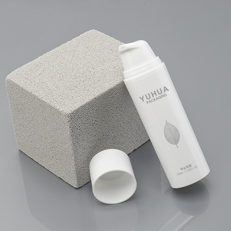 Cosmetic packaging — Customized Eco-Friendly White 15ml 30ml 50ml Refillable PP Plastic Airless Pump Bottle Screen Printed for Face Cream Sunscreen (2)