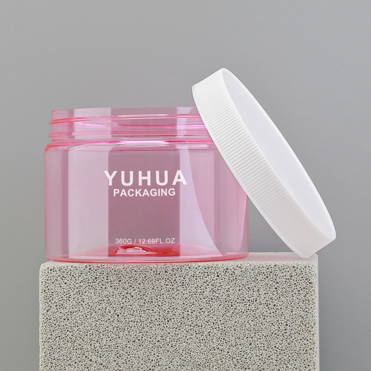 Cosmetic packaging — Custom150g360g pink Pet Luxury Cosmetic Containers Jar Replaceable Refillable Empty Cosmetic Cream Jar Bottle (4)