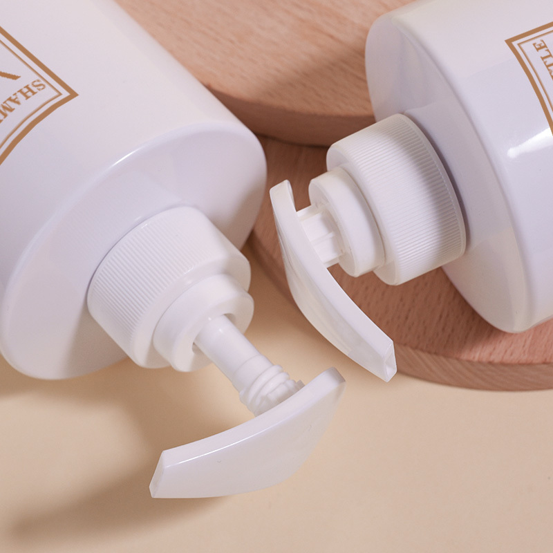 Cosmetic packaging — Custom Flat Shoulder Round Shape Lotion Bottle 500ml Shampoo Hand Wash Bottle Body Wash Conditioner Skincare Packaging OEM ODM (5)