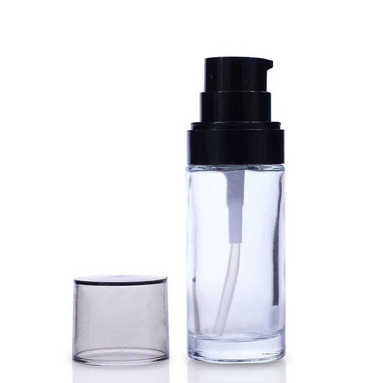 Cosmetic packaging — Luxury Cosmetics Packaging Round Custom Unique Shape Glass Cosmetics Empty Liquid Foundation Bottle 30ml (2)