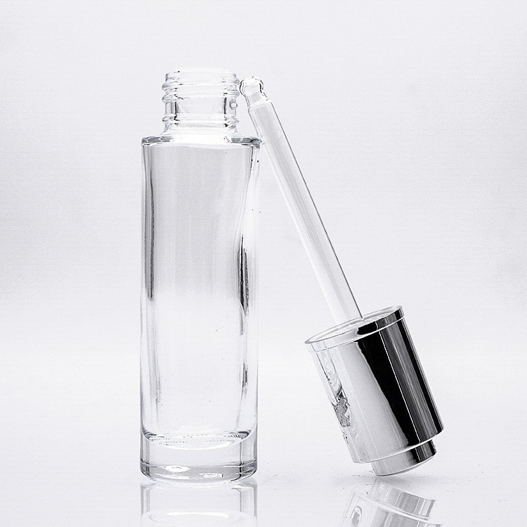 Cosmetic packaging — Hot  Selling Cosmetic Containers  35ml Clear  Empty Skincare Glass Serum Bottles with Droppers (4)