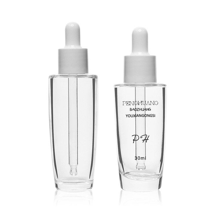 Cosmetic packaging — Customer design 30ml 40ml 1oz special shape with white plastic dropper (3)