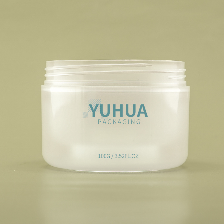 Cosmetic packaging — Double Layer 100ML Frosted PP Plastic Skincare Packaging Face Cream Jars with Screw Top Containers (5)
