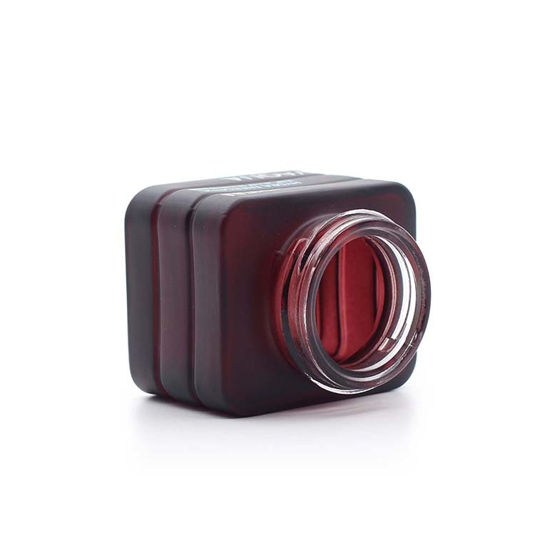 Cosmetic packaging — Glass Jar Suit Spray Painting Face Cream Jars Container Manufacturer Cosmetic Packaging Set 60g Custom Color Red Glass Products (5)