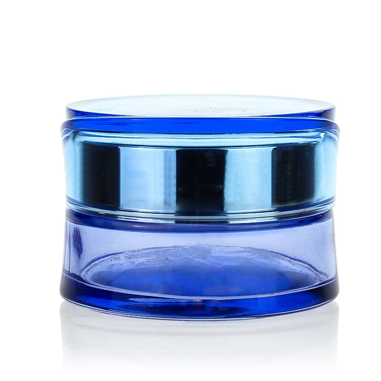 Cosmetic packaging — Glass jar 30g 50g Cosmetic cream Package Blue skin care for face cream glass jar Manufacturer (2)