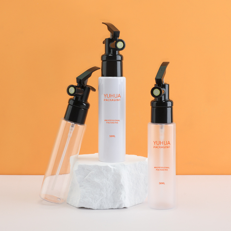 Cosmetic packaging — 50ml Refillable White PET Bottle Trigger Sprayer Empty Plastic Cylinder for Cleaning and Air Freshening (3)