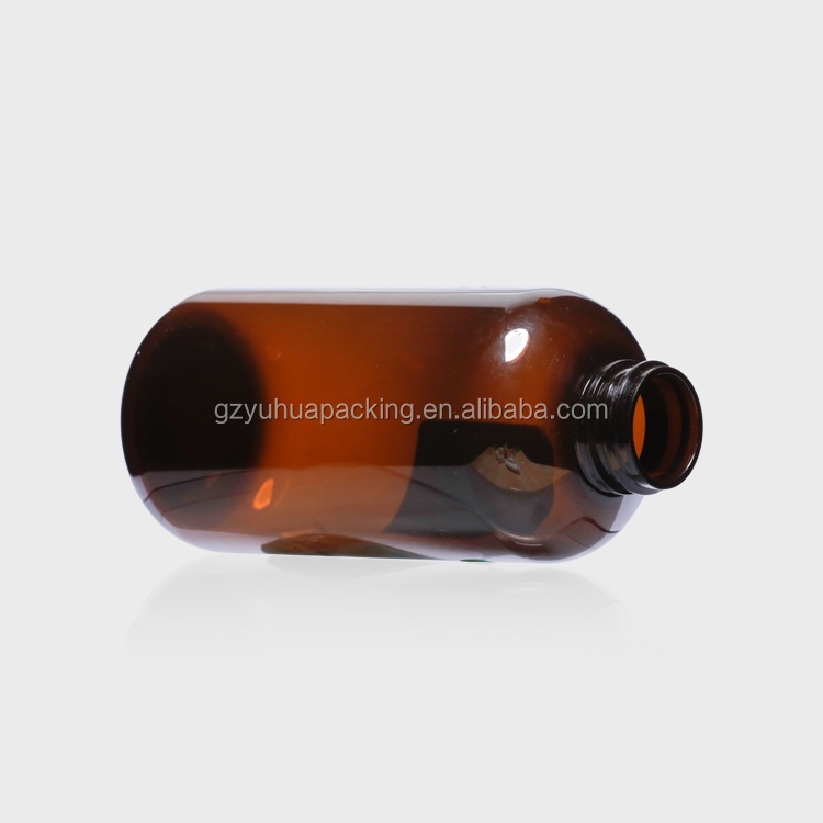 Cosmetic packaging — 250ml Empty Amber Plastic PET Glass Bottle (5)