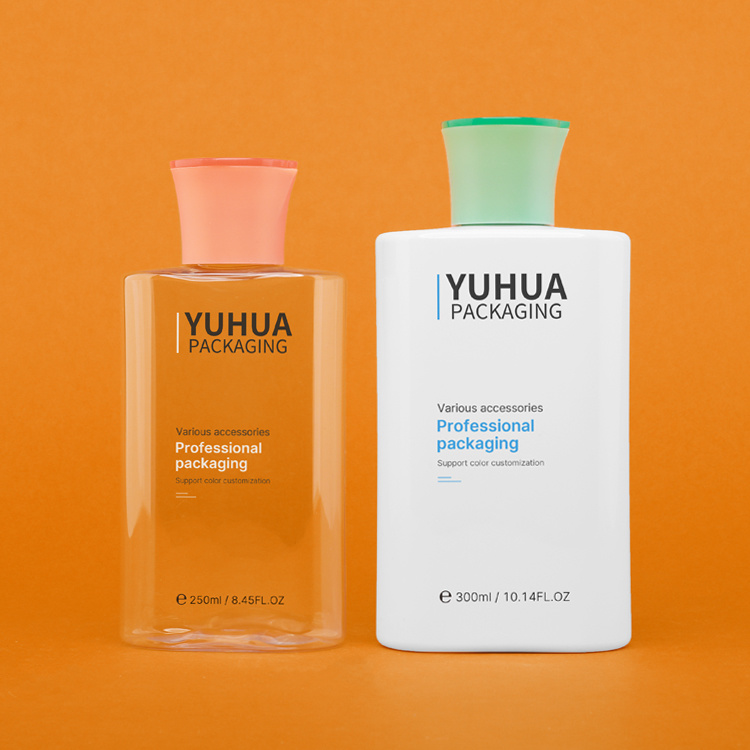 Cosmetic packaging — Recycled Cosmetic Packaging 250ml 300ml PET Flat Shoulder square Bottle with Press Lotion Pump Plastic Shampoo Bottle (5)