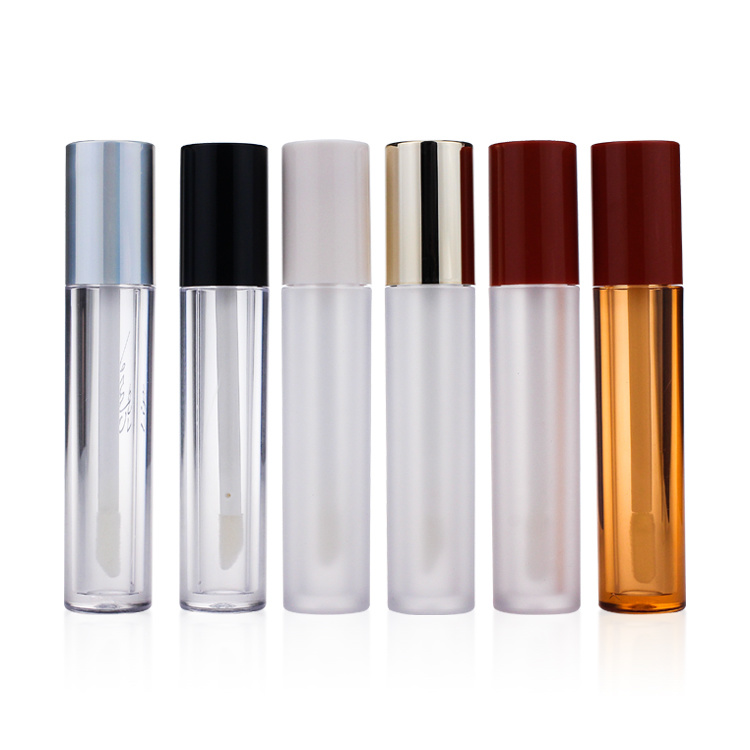 Cosmetic packaging — Classic Custom 6.3ml Empty Frosted Lip Gloss Tubes Wholesale Empty Plastic Cosmetic Packaging Pink Lip Gloss Tube Containers (6)