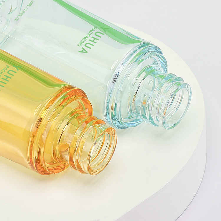 Cosmetic packaging — Thicker Wall Hard Plastic Dropper Pump Bottle PETG Skincare Packaging 30ml/50ml Serum Cylinder Bottle Lotion Essential Oil for (5)