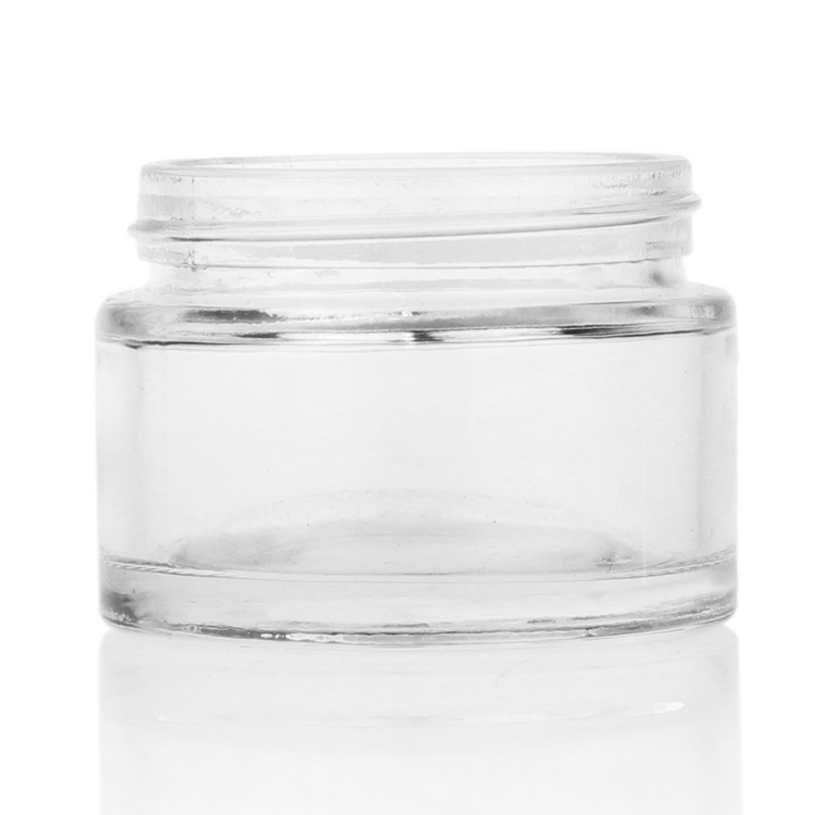 Cosmetic packaging — Hot Sale 10/15/20/30/50/60/100g Empty Clear Cosmetic Cream Jar Gold Lid Round Face Cream Glass Jar (4)