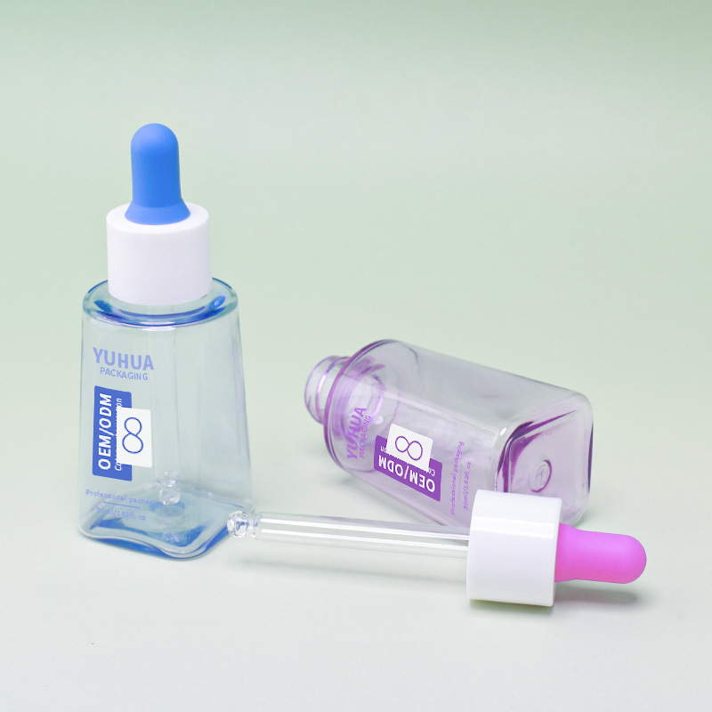 Cosmetic packaging — New Design 50ml PET Plastic Serum Bottle Eco-friendly Cosmetic Container Skincare Lotion Oil Customized Color Dropper Cap Screen (5)