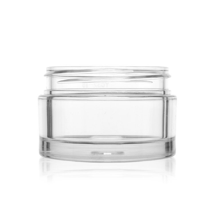 Cosmetic packaging — 50g PET Face Care Cream Jar Customized Container White Lid Clear Empty Cosmetic Packaging Containers Plastic Jars Round Accepted (4)