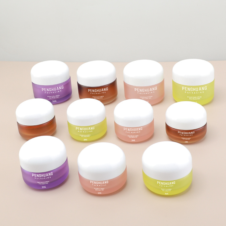 Cosmetic packaging — Luxury Luxury Cosmetic Amber Glass Jar with Lid 15/20/30/50g Skincare Face Body Cream Container for Facial Cleanser (5)