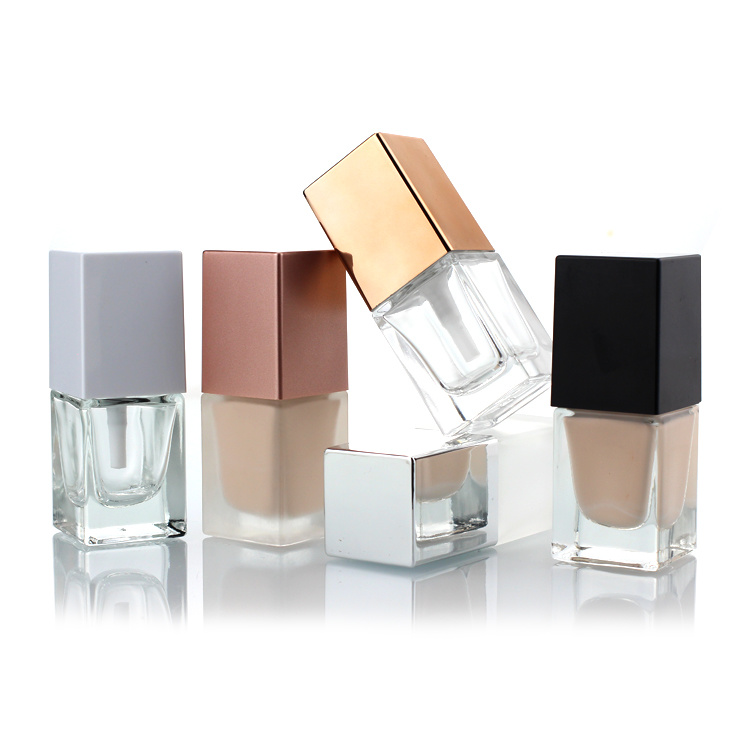 Cosmetic packaging — Luxury Cosmetics Packaging Straight Round 30ml Liquid Foundation Container Glass Bottle with Pump (2)