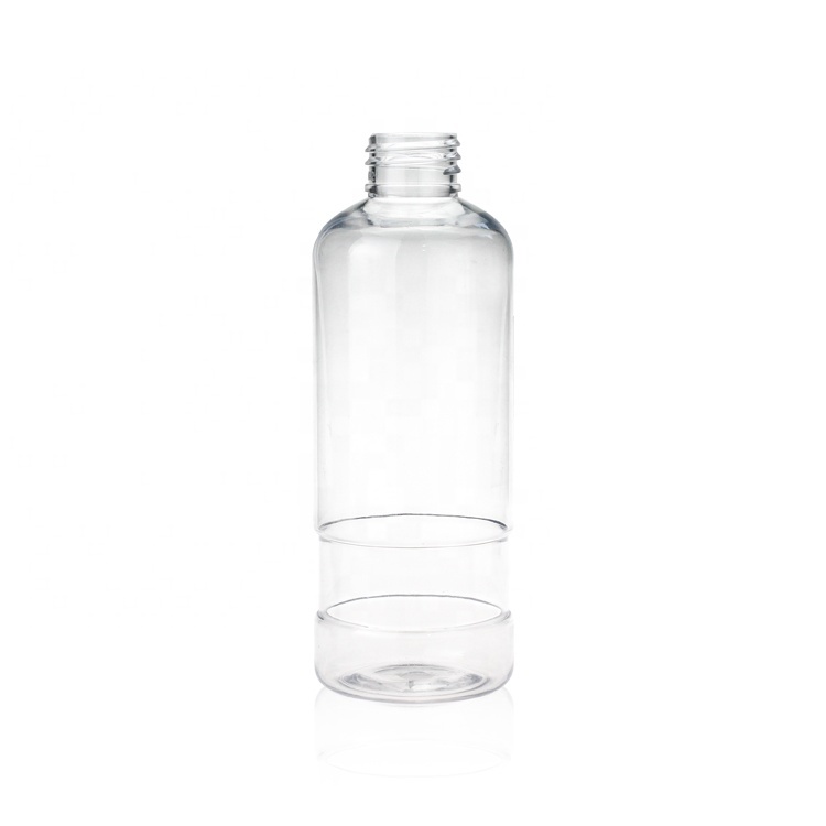 Cosmetic packaging — Special Shape Transparent 240ml Empty Plastic spray bottle  sanitizer bottle with dip pump (5)