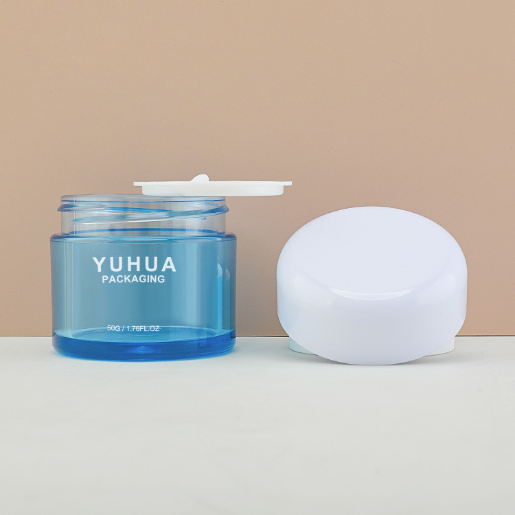 Cosmetic packaging — Wholesale Facy Cream Jars 50g Recycled Cosmetic Cream Jars with Lids Pet Plastic Jar for Face Eye Cream Exfoliating Scrub (4)