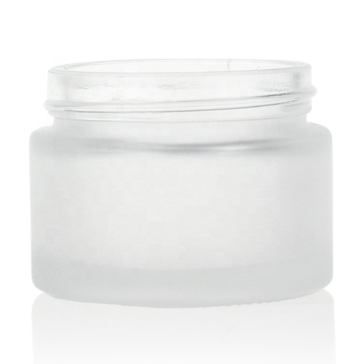 Cosmetic packaging — OEM Factory Wholesale 5g 10g 15g 20g 25g 30g 50g 60g 100g 200g Empty Frosted Glass Cosmetic Bottles and Jars Skincare Packaging (5)