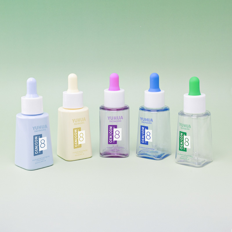 Cosmetic packaging — New Design 50ml PET Plastic Serum Bottle Eco-friendly Cosmetic Container Skincare Lotion Oil Customized Color Dropper Cap Screen (2)