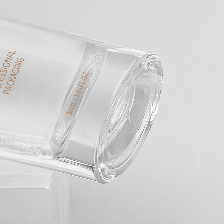Cosmetic packaging — 30ML 1OZ Empty Refillable Glass Pump Spray Bottle Cream Foundation Make-up Skin Tonic Glass Liquid Foundation Bottle (6)
