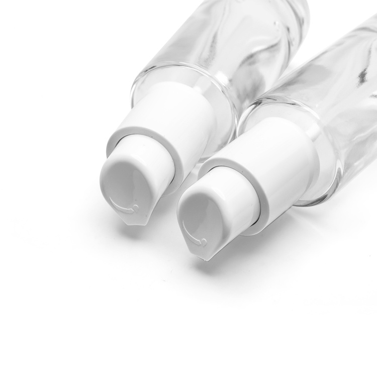 Cosmetic packaging — 30ml Label Cosmetic Packaging Empty Lotion Makeup Base Bottle Transparent Foundation Glass Serum Pump Bottle (6)