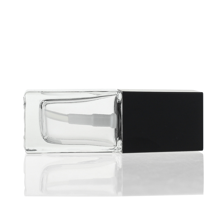 Cosmetic packaging — Luxury  25ml Glass bottle packaging Square Liquid clear Foundation Bottle Lotion Pump (5)