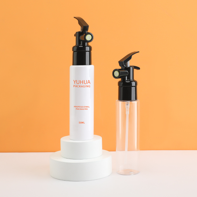 Cosmetic packaging — 50ml Refillable White PET Bottle Trigger Sprayer Empty Plastic Cylinder for Cleaning and Air Freshening (4)