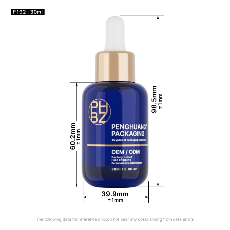 Cosmetic packaging — Luxury Glass Serum Bottle 30ml 1oz Empty Round Skincare Hair Face Oil Dropper Bottle Colorful Thick Essential Oil Bottle (6)