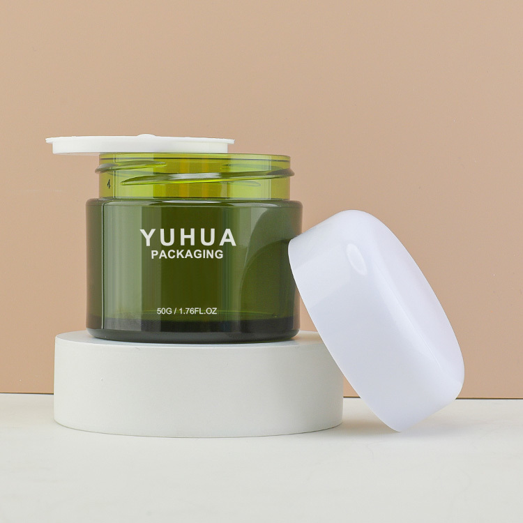 Cosmetic packaging — Wholesale Facy Cream Jars 50g Recycled Cosmetic Cream Jars with Lids Pet Plastic Jar for Face Eye Cream Exfoliating Scrub (5)