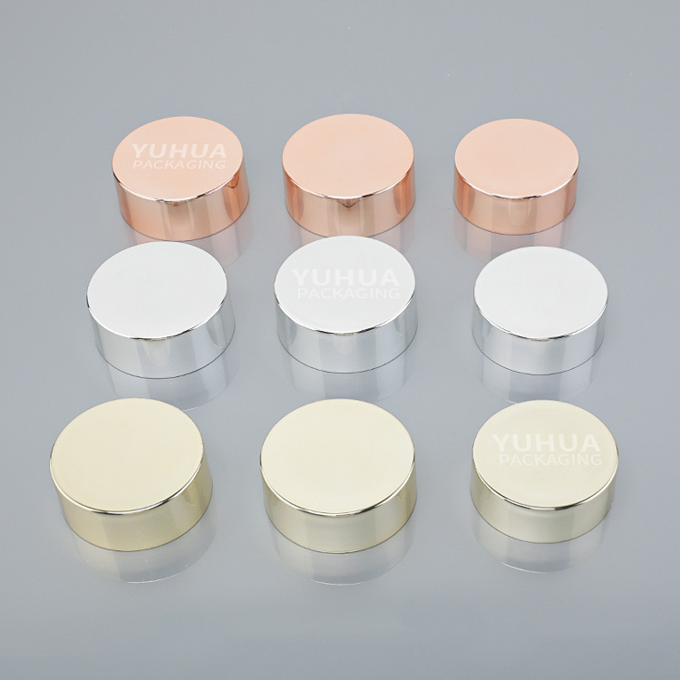 Cosmetic packaging — Cosmetic Jar Aluminum Screw Caps 56mm 52mm Cosmetic Jar Rose Gold Cap Round Plastic Screw Cap (3)