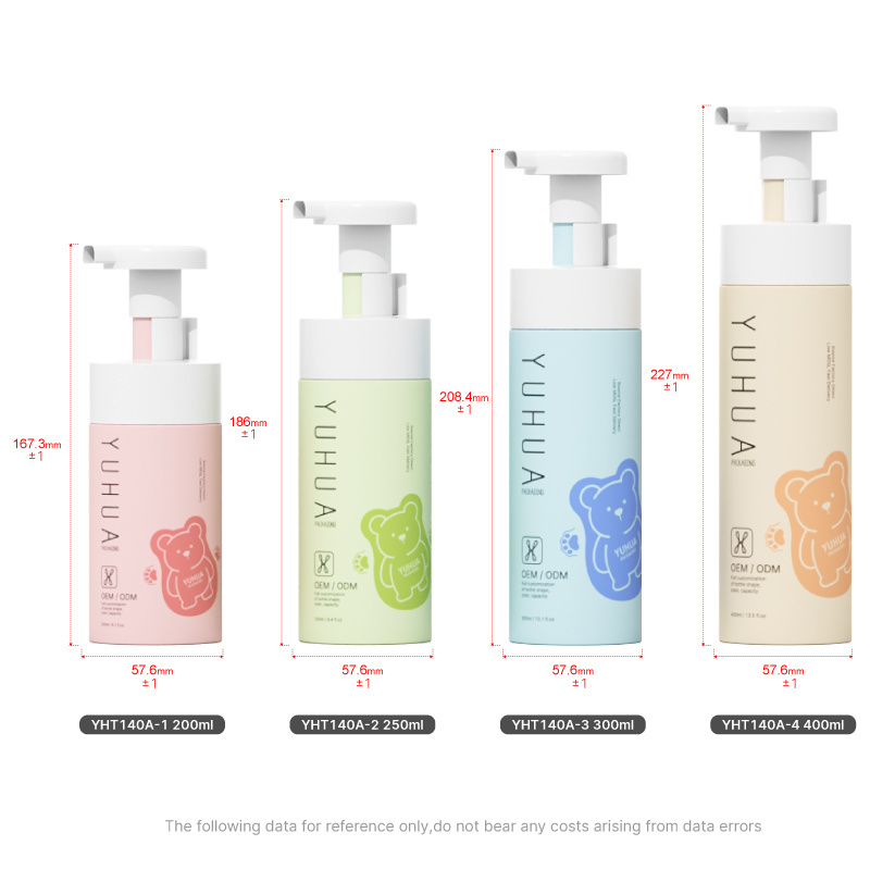 Cosmetic packaging — Cute Colorful 200/250/300/400ml Baby Foam Pump Bottle for Hand Wash Facial Cleaner & Lotion Kids Use (6)