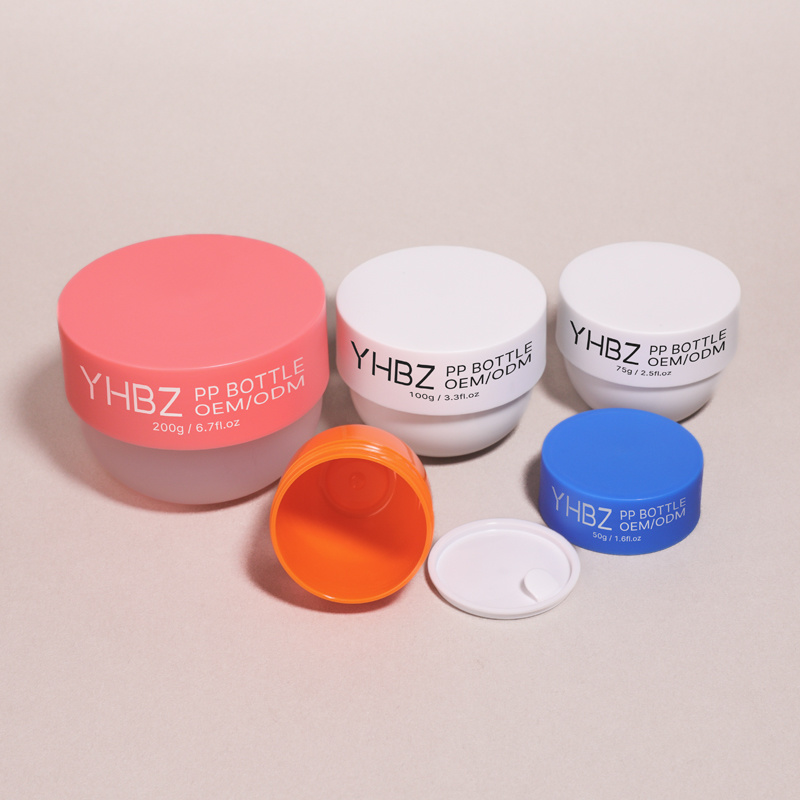 Cosmetic packaging — PP Cosmetic Jars 50g-500g 300g Body Butter Jars with Screw Top Lid 150ml Refillable Skincare Packaging for Face Cream Eye Cream (5)