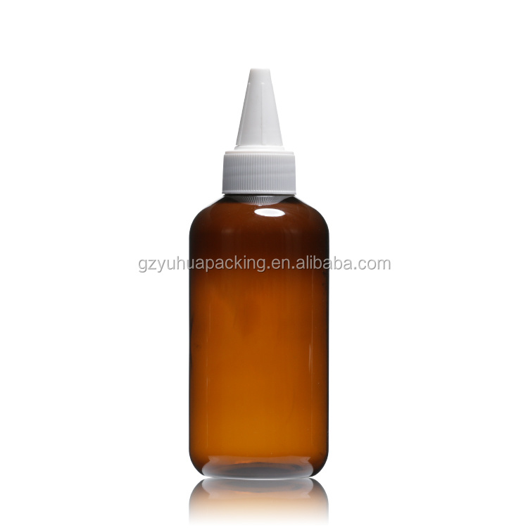 Cosmetic packaging — 250ml Empty Amber Plastic PET Glass Bottle (6)
