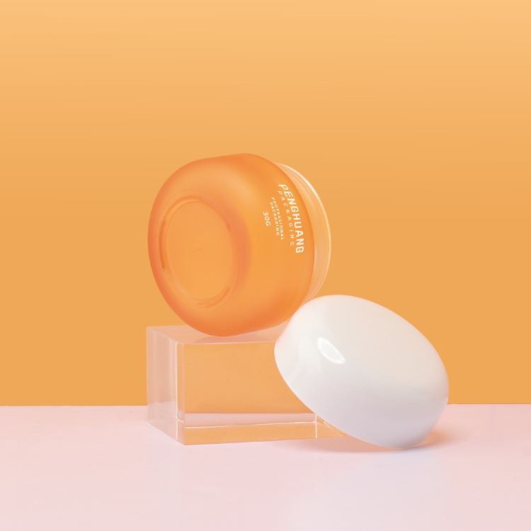 Cosmetic packaging — Wholesale Color Custom 15g 30g Face Body Cream Jar Glass Cosmetic Jar with White Round Cap (5)